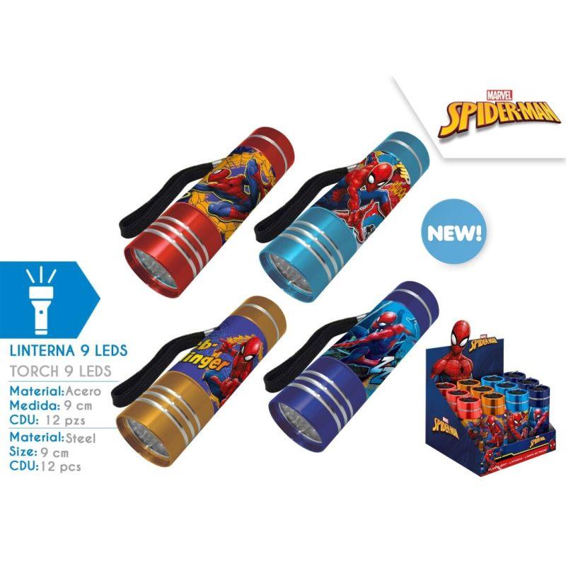 LATARKA LED 9 CM 4 WZORY SPIDERMAN