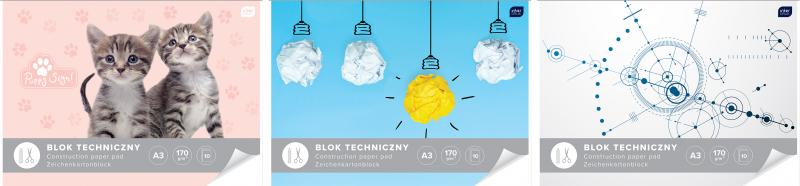 BLOK TECHNICZNY A3/10 BIAŁY INTERDRUK