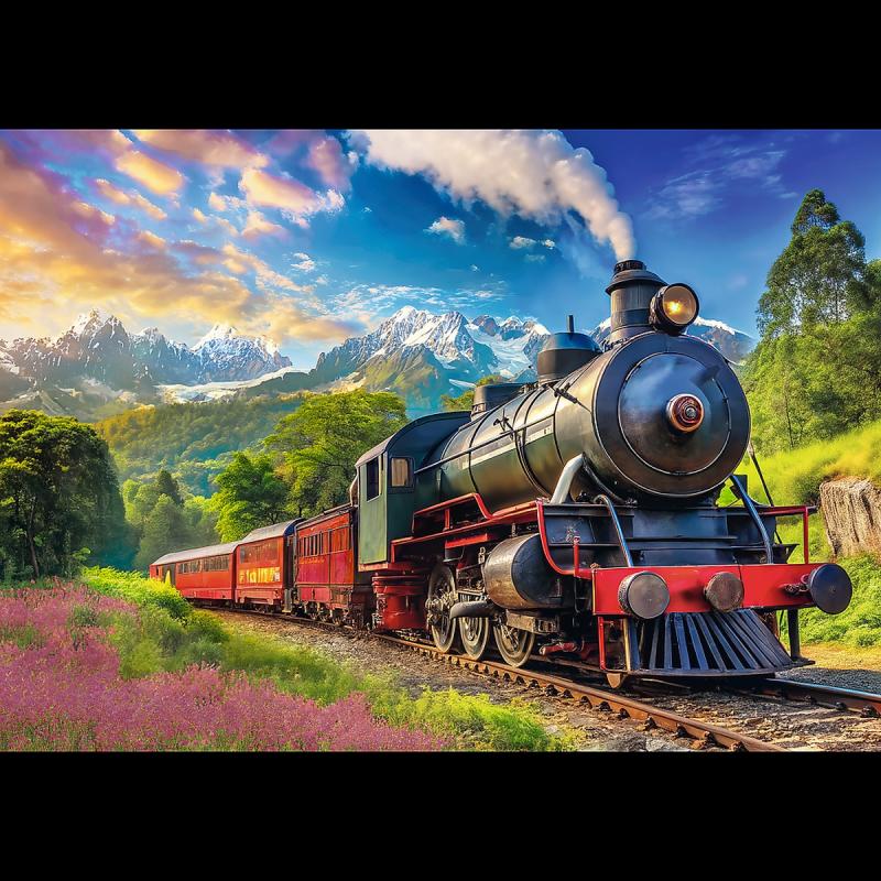PUZZLE 1000 TREFL PODRÓŻ POCIĄGIEM