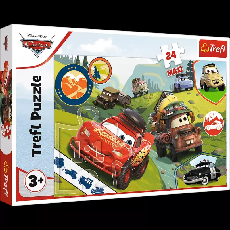 PUZZLE 24 MAXI WESOŁE AUTA CARS 3