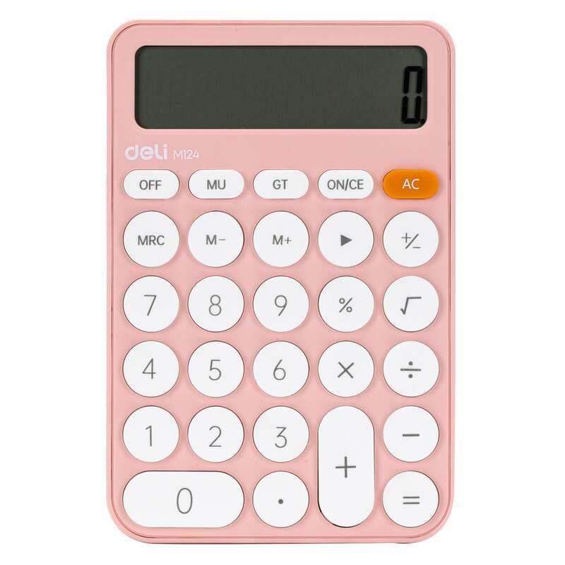 KALKULATOR M124 12-POZYCYJNY RÓŻOWY DELI