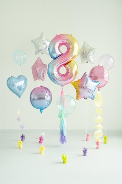 BALON FOLIOWY 8 86CM PASTELOWY TĘCZOWY