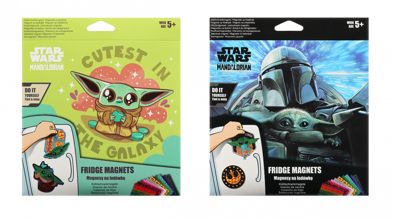 MAGNES NA LODÓWKĘ - MIX 2 WZORÓW MANDALORIAN DISNEY CORE