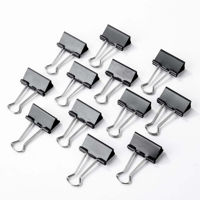 KLIPS DO AKT 32MM CZARNE OPAK. 12SZT DELI