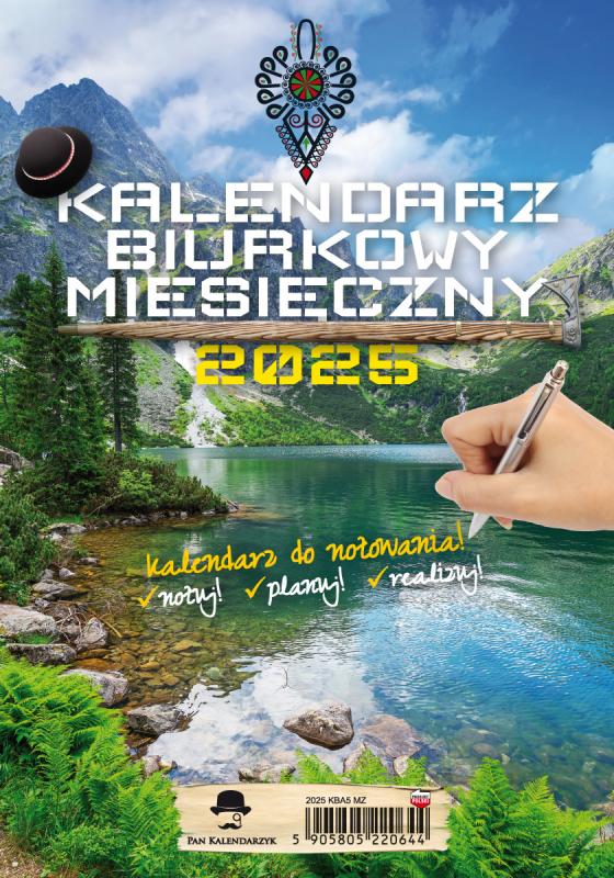 KALENDARZ BIURKOWY PIONOWY MIESIĘCZNY ZE ZDJĘCIEM