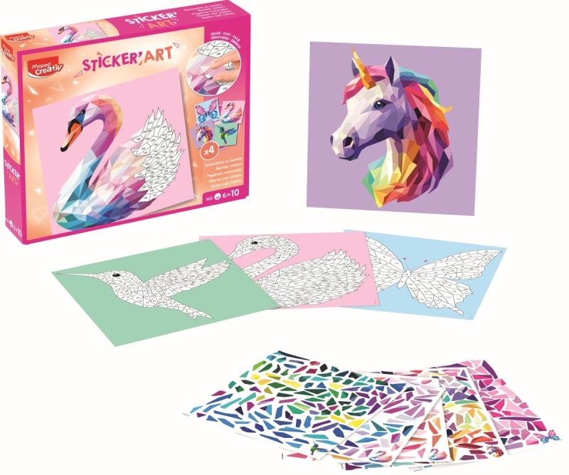 CREATIV STICKER ART PRZYKLEJANIE PO NUMERACH ŁABĘDŹ