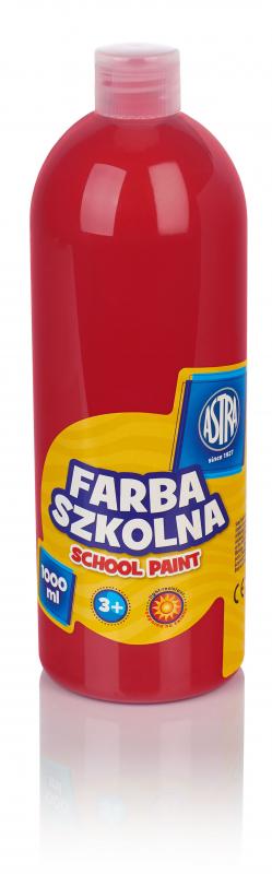 FARBA SZKOLNA ASTRA 1000ML CZERWONA