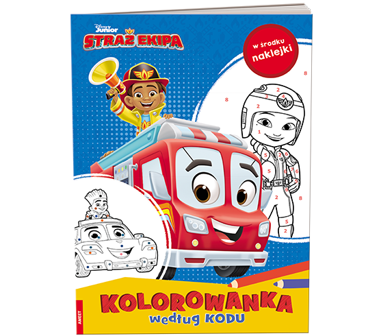 KSIĄŻECZKA DISNEY STRAŻ EKIPA. KOLOROWANKA WEDŁUG KODU