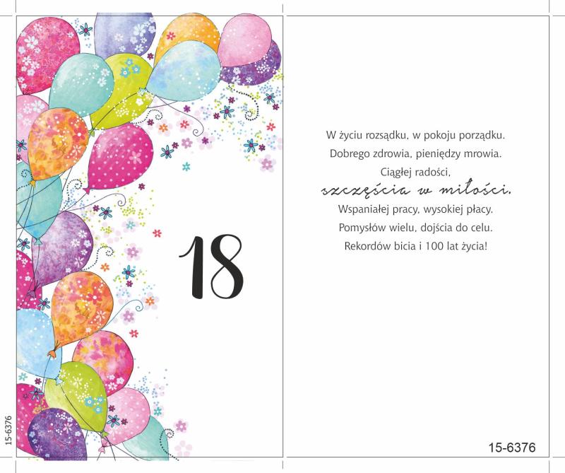 KARNET URODZINY 18