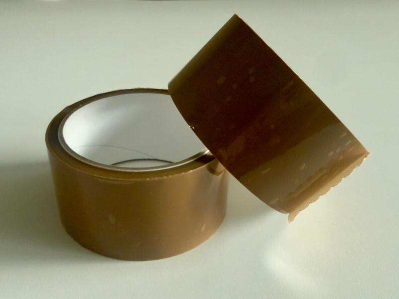 TAŚMA KLEJĄCA AKRYL 45MM/46M BRĄZOWA