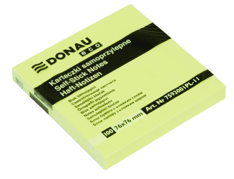 NOTES SAMOPRZ.76X76 DONAU ECO ŻÓŁTY