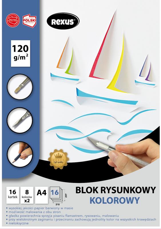 BLOK RYSUNKOWY KOLOROWY A4/16 PREMIUM