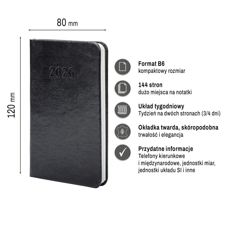 KALENDARZ A7 PREMIUM LUX TYGODNIOWY AREX