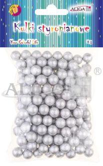 KULKI STYROPIANOWE KS-4381 DEKORACYJNE SREBRNE 16MM 8G