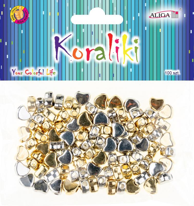 KORALIKI PLASTIKOWE PJ-8250 W KSZTAŁCIE SERC 0,6CM A100