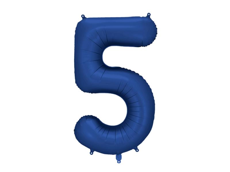 BALON FOLIOWY CYFRA 5 GRANAT 86CM