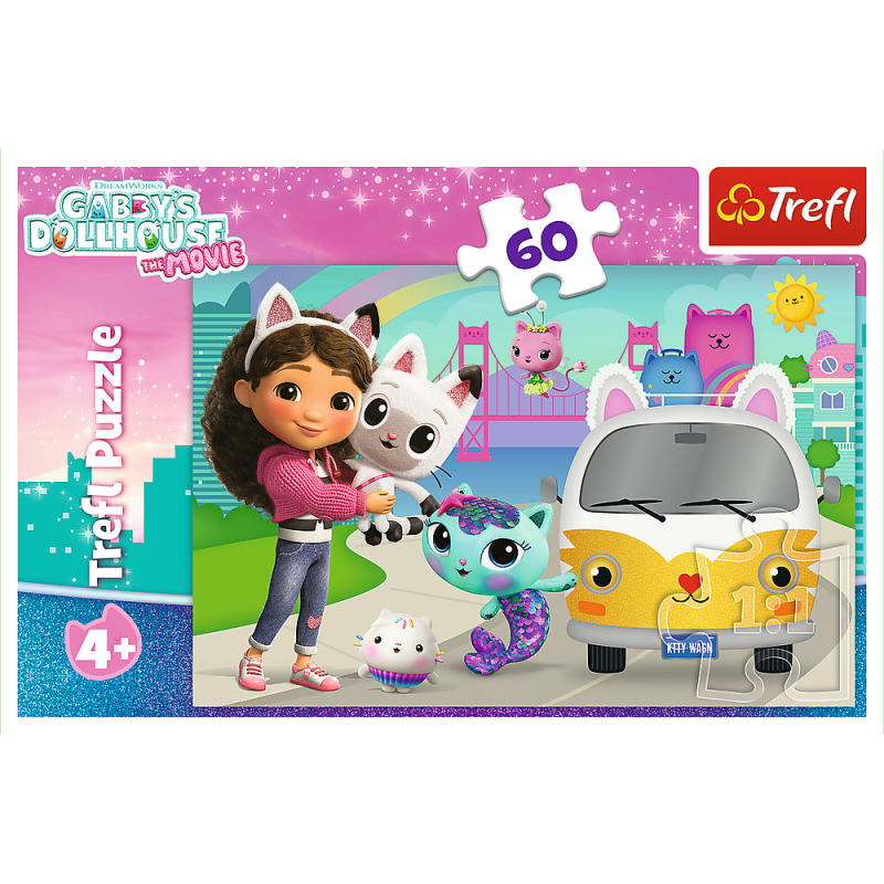 PUZZLE 60 TREFL GABBY I KOCIE PRZYGODY