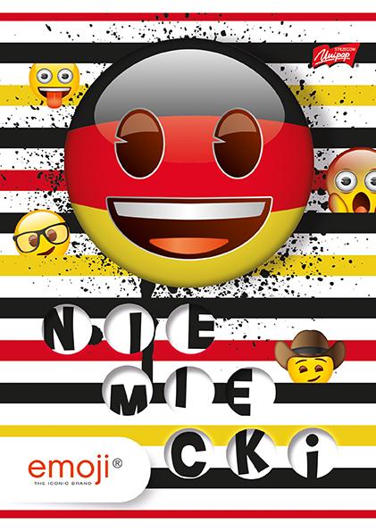 ZESZYT A5/60 # LAMINOWANY JĘZYK NIEMIECKI EMOJI