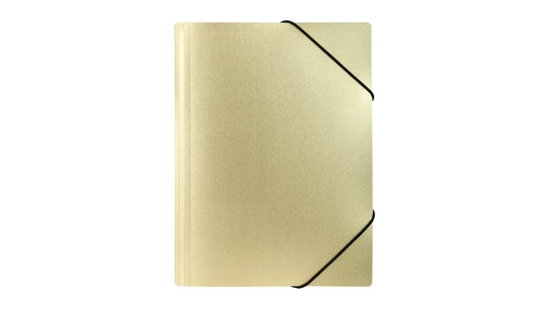 TECZKA Z GUMKĄ A4 PP STARDUST GOLD