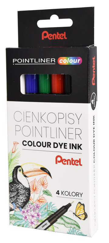 ZESTAW CIENKOPIS PENTEL POINTLINER COLOUR 4SZT