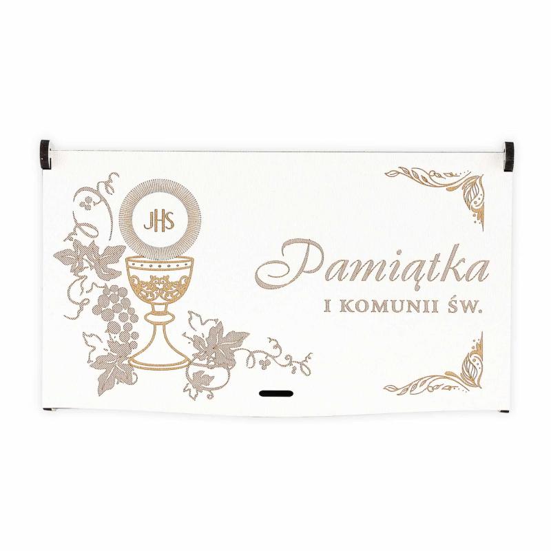 PUDEŁKO MINI DREWNO KOMUNIA KOTEK