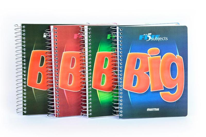 KOŁONOTATNIK A5/160 = 80G PRZEKŁADKI 4X40 CZERWONY