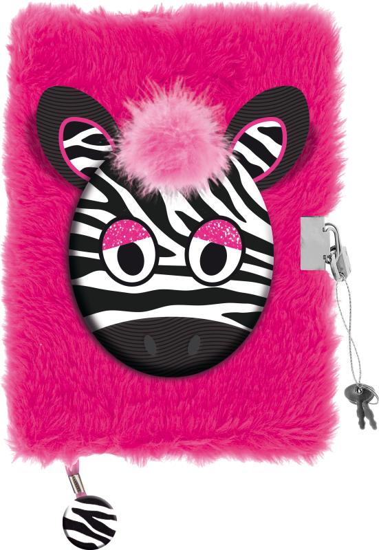 PAMIĘTNIK Z KŁÓDKĄ 3D WŁOCHACZ A5/96 ZEBRA