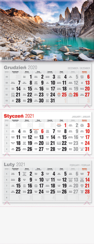 KALENDARZ TRÓJDZIELNY LUX 2027