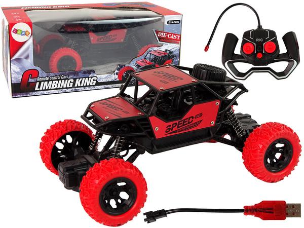 AUTO ZDALNIE STEROWANE TERENOWE R/C 1:18 CZERWONE