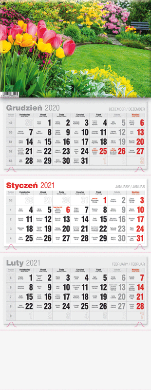 KALENDARZ TRÓJDZIELNY LUX 2027