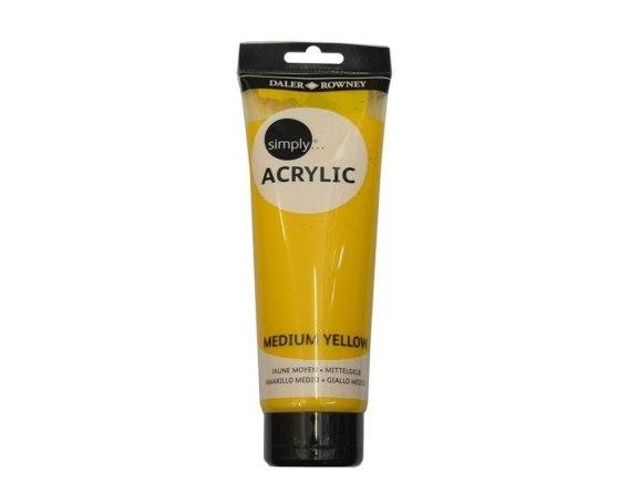 SIMPLY ACRYLIC MEDIUM YELLOW 250ML