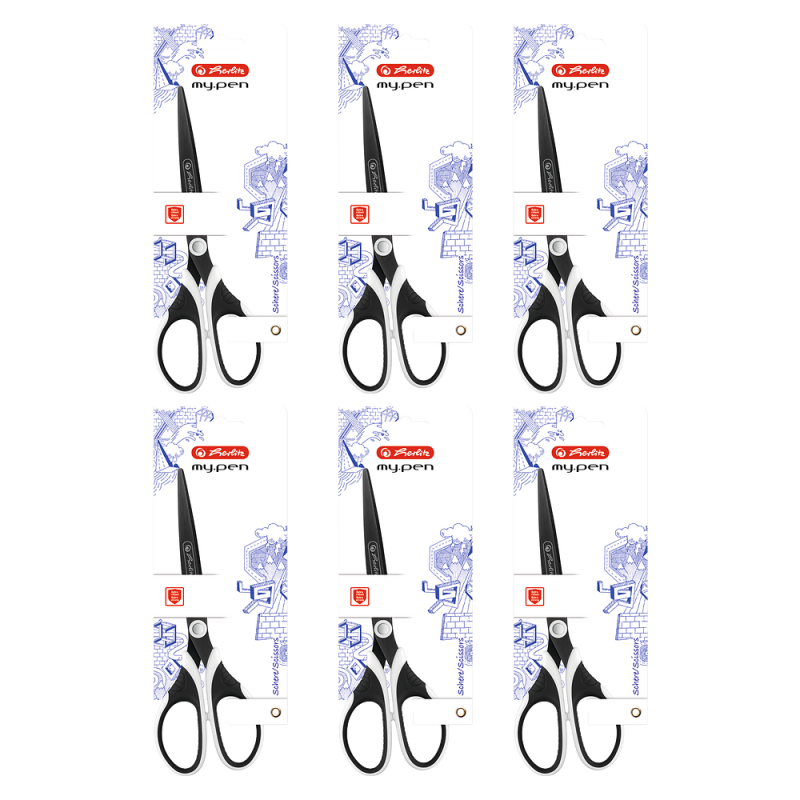 NOZYCZKI 17 CM HERLITZ MY PEN CZARNE