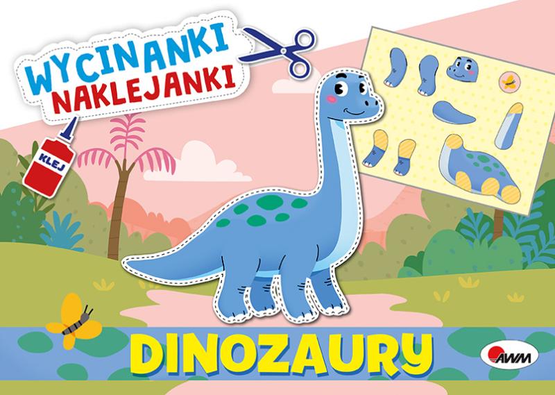 KSIĄŻECZKA WYCINANKI NAKLEJANKI DINOZAURY