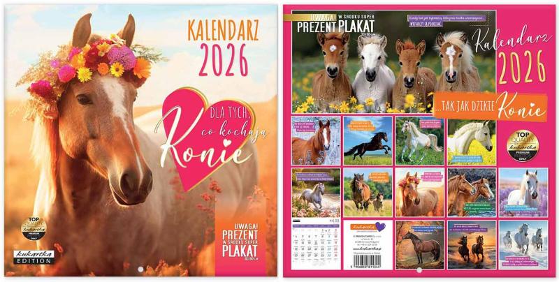 KALENDARZ ŚCIENNY CLASSIC Q KONIE