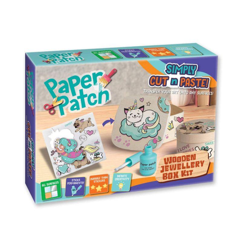 ZESTAW KREATYWNY DO DECOUPAGE PAPER PATCH DREWNIANA SZKATUŁKA STRIGO
