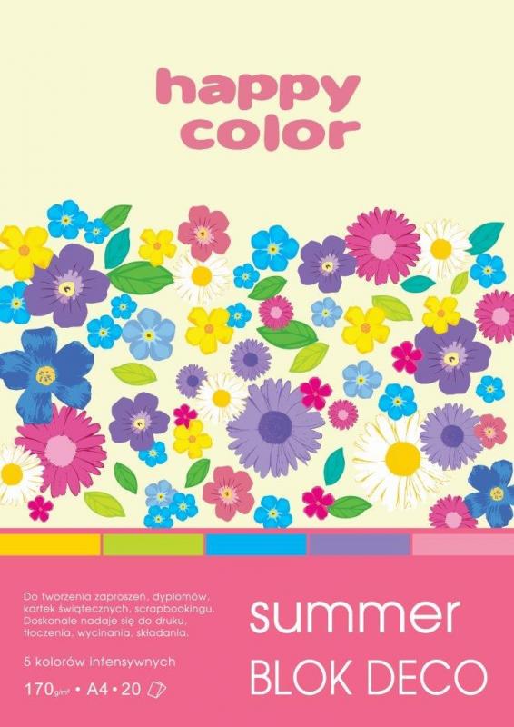 BLOK DECO A5/20 SUMMER 5KOL 170 HAPPY COLOR