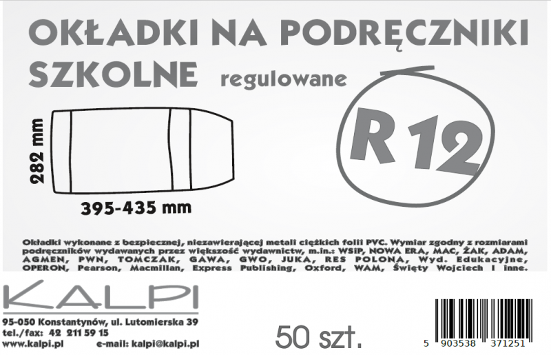 OKŁADKA R12 KALPI WYS. 28,2 EL A/50