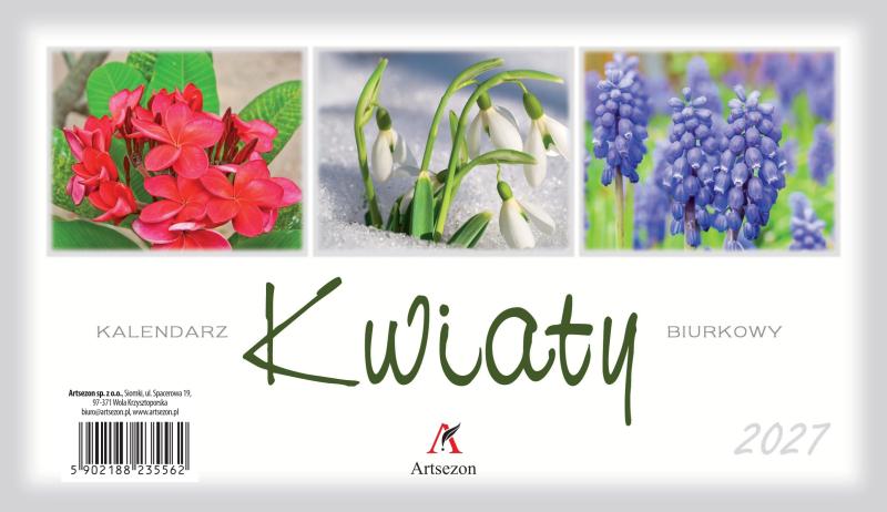 KALENDARZ BIURKOWY A5 ZE ZDJĘCIEM 19,5X11 2027