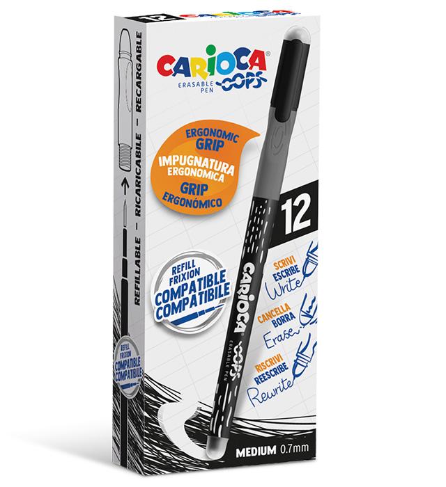 DŁUGOPIS CARIOCA OOPS WYMAZYWALNY CZARNY 43039/01