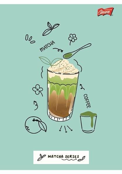 ZESZYT A4/32 = KOLOROWA MATCHA MOOD LAMINOWANY