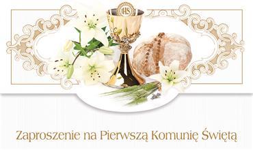 ZAPROSZENIE WYCIN.ZŁOC. POL KOMUNIA