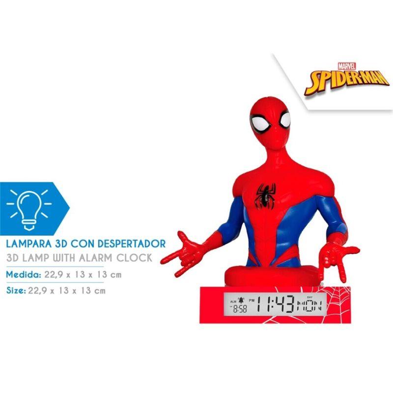 LAMPKA 3D Z BUDZIKIEM SPIDERMAN