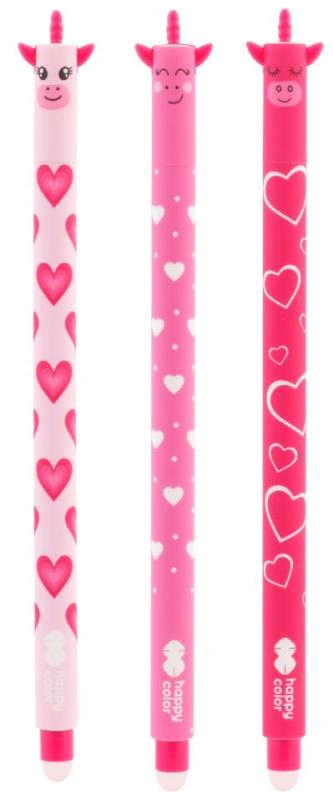 DŁUGOPIS WYMAZYWALNY USZAKI PINK UNICORN 0.5MM NIEBIESKI A/40 GDD