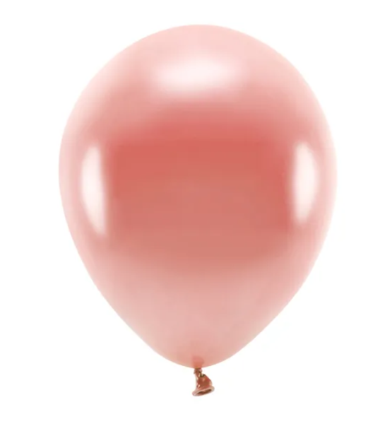 BALONY ECO 30CM METALIZOWANE RÓŻOWE ZŁOTO