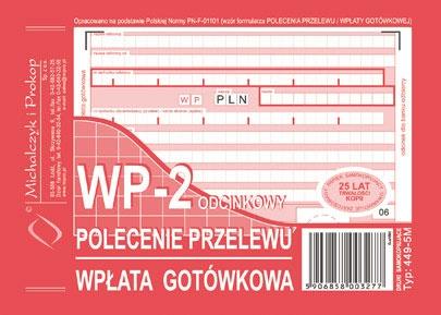 DRUK M POLECENIE PRZELEWU 2-ODCINKOWE