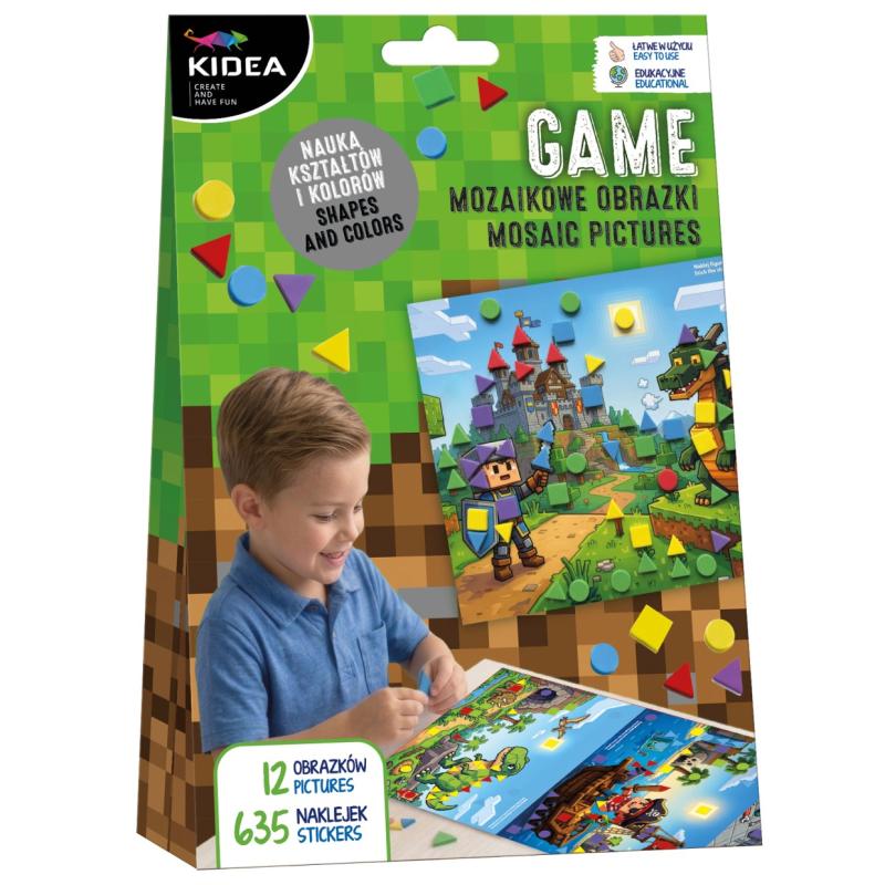 MOZAIKOWE OBRAZKI KOLORY I KSZTAŁTY GAME KIDEA