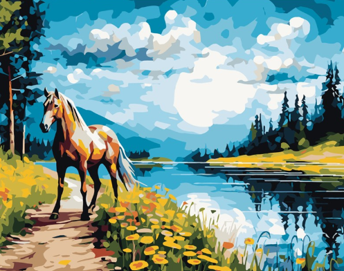 MALOWANIE PO NUMERACH 40X50 KOŃ PODOBRAZIE