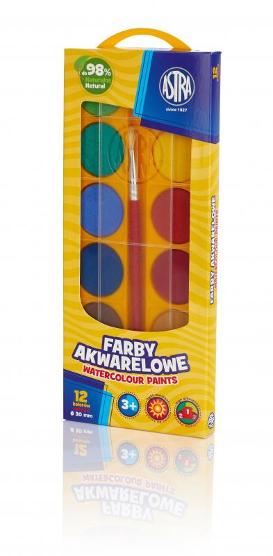 FARBY AKWARELOWE 12 ASTRA FI 30,0MM