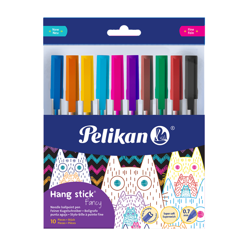 DŁUGOPIS PELIKAN HANGSTI FANCY 0,7MM MIX BG