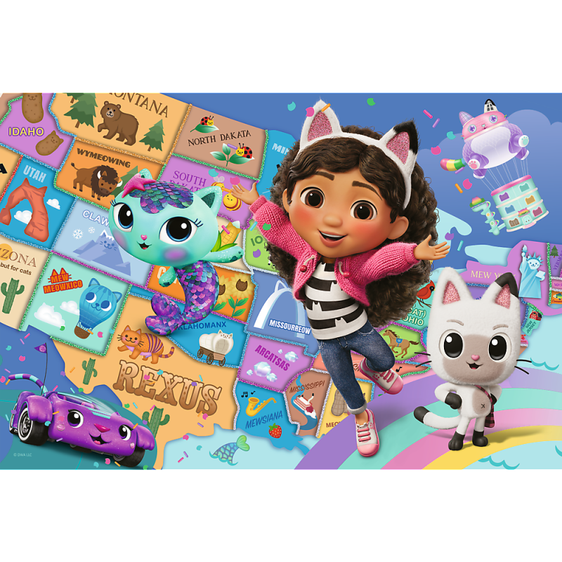 PUZZLE 100 TREFL PRZYJAŹŃ W KOCIM DOMKU GABBYS DOLLHOUSE